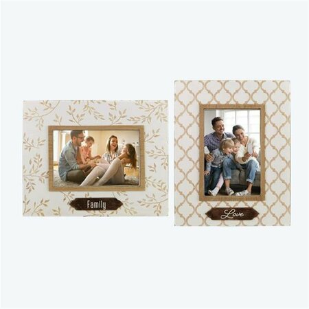 YOUNGS 4 x 6 in. Wood Photo Frame, Assorted Color - 2 Piece 10857